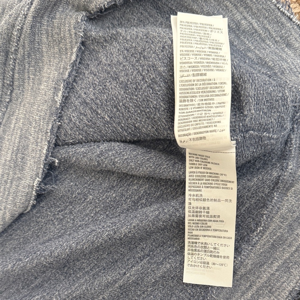 Abercrombie & Fitch Light Blue V-Neck Hooded Sweater Size M/L - Picture 5 of 9